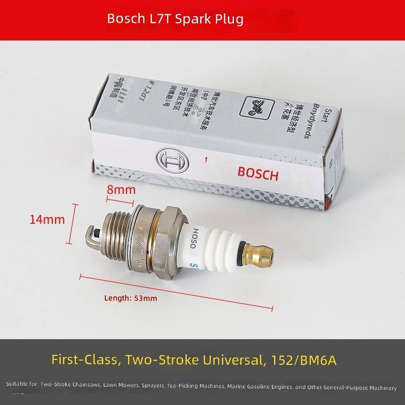 Original Bosch Spark Plug L7T for Two-Stroke Chainsaws, Hedge Trimmers & Four-Stroke Lawn  Mowers