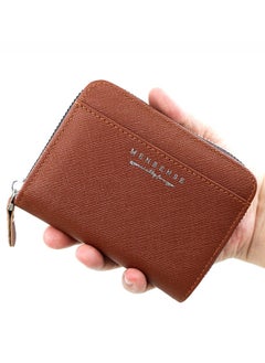 MenBense Men's Wallet Solid Color Business Short Zipper Bag Clutch Purse Coin Wallet  - Image 4