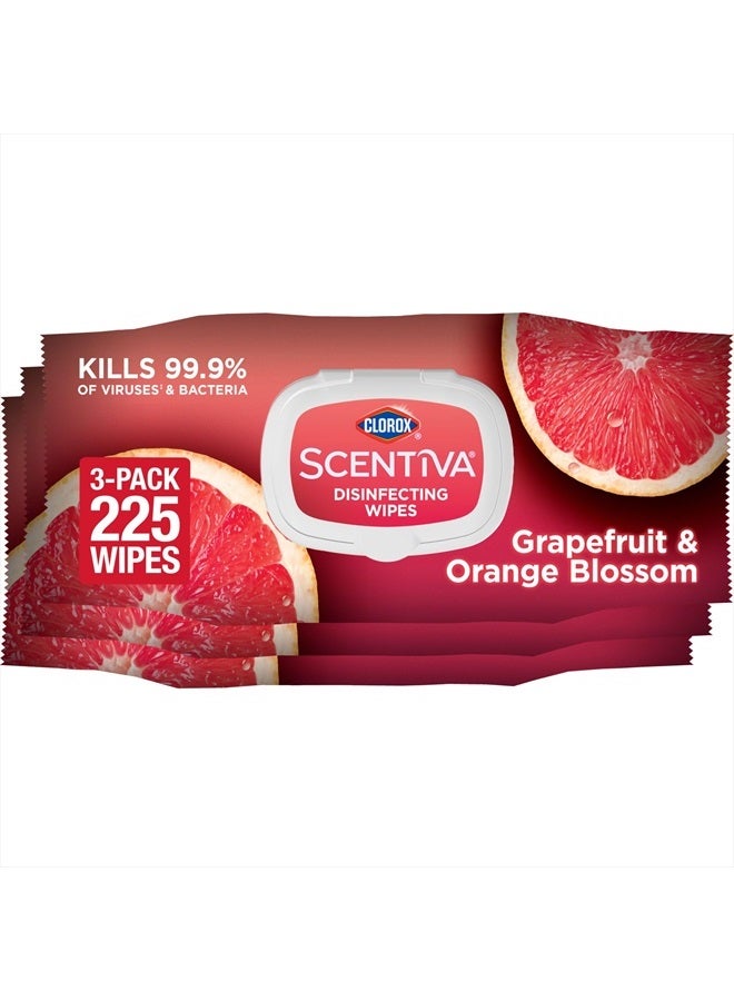 Clorox مناديل سينتيفا، مناديل تنظيف خالية من المبيض، مستلزمات منزلية، رائحة جريب فروت تاهيتي، 75 قطعة (عبوة من 3) - Image 1