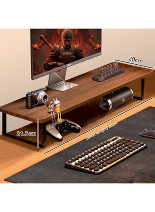 Desktop Computer Elevated Rack Monitor Bracket Office Desktop Rack Station Storage Rack Notebook Bottom Bracket-Colour:60*20 Walnut Color - pzsku/Z0AE5A8E2FB4B20F67259Z/45/1746223620/8177e1b7-2371-47d2-a75a-ca4628abad32