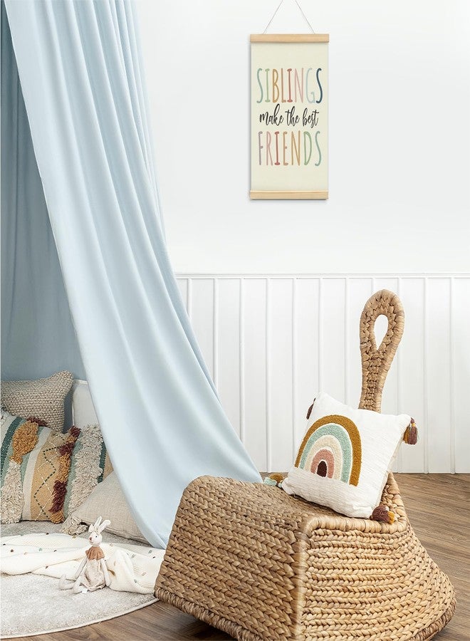 foedor Siblings Make The Best Friends,Nursery Bedroom Playroom Wall Decor Canvas Hanging Flag Banner,Kids Playroom Boho Classroom Wall Decor for Toddler Room,12x16 Inch - Image 2