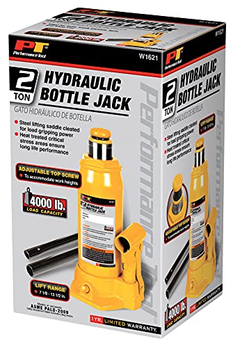 Performance Tool W1621 2-Ton (4,000 lbs.) Heavy Duty Hydraulic Bottle Jack,Yellow - Image 5