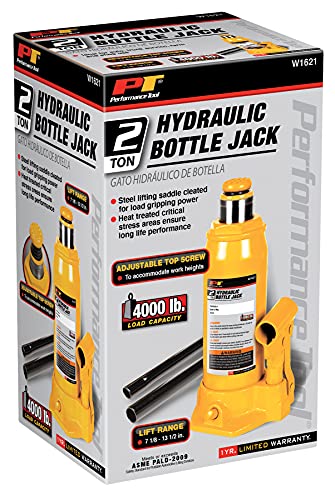 Performance Tool W1621 2-Ton (4,000 lbs.) Heavy Duty Hydraulic Bottle Jack,Yellow - Image 4
