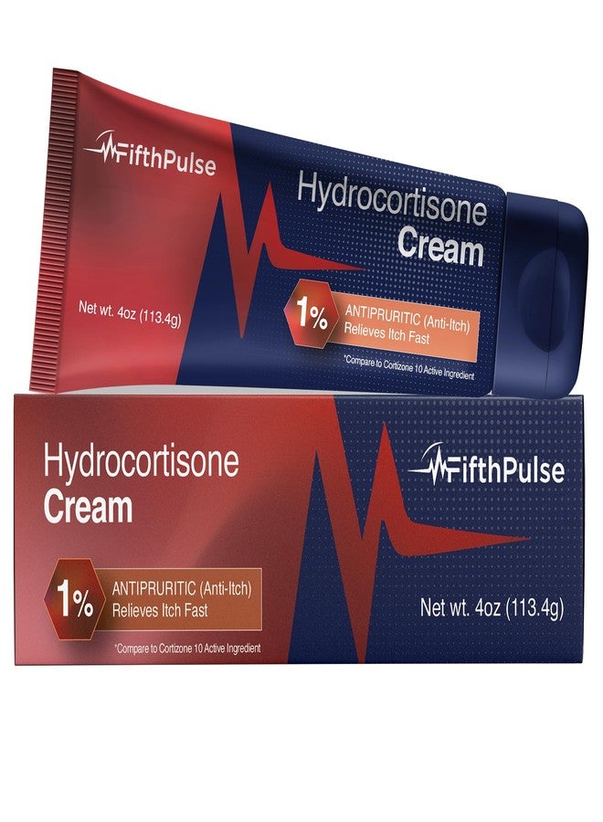 FifthPulse Hydrocortisone Cream 1% - 4 oz of Anti Itch Cream Extra Strength - Good for Allergies, Rashes, Insect Bites, Poison Ivy, Oak & Sumac, and More - Image 1