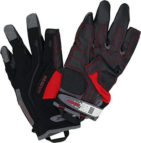 HARKEN Premium Sailing Protective Gloves Mens Full Finger Reflex Black Medium Model 2084M - Image 1