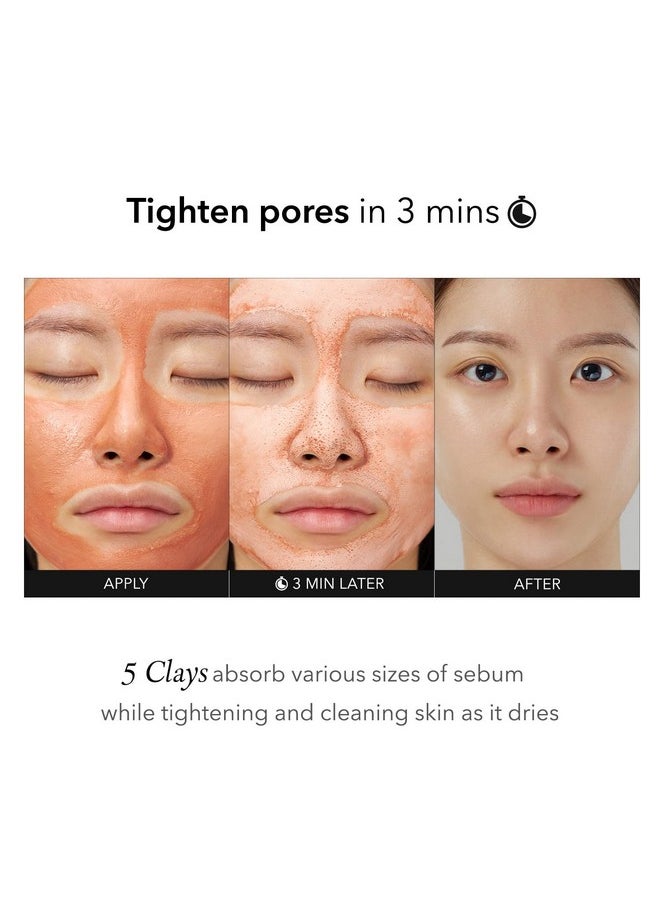 APRILSKIN - Carrotene Ipmp 3Min Quick Dry Pore Tightening Clay Mask Kaolin & Zinc Pca Reduces Pores & Sebum Cooling Effect Vegan Gentle Exfoliation Korean Skin Care 5.07 Oz - Image 1