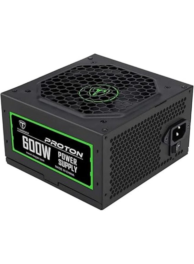 تي-داجر مزود الطاقة T-TPS201 بروتون من تي-داجر، قدرة 600 وات - مروحة محمل هيدروليكي مقاس 120 ملم - قضيب مفردة 12 فولت - 0.5 وات لاستهلاك طاقة اقل - Image 3