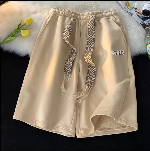 Mens American Basketball Shorts Summer Trendy Loose Fit White  - Image 4