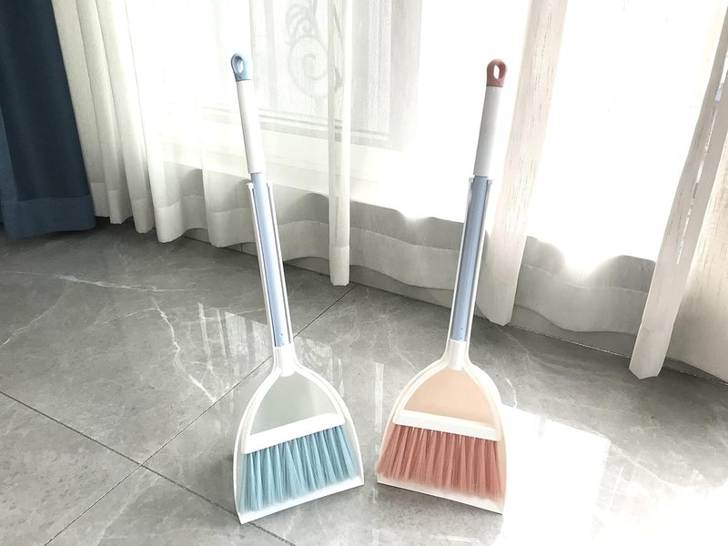 BSMstone Kids Broom and Dustpan Set-Mini Dustpan and Broom for Children Housekeeping Pretend Play Cleaning Tools Set (Pink) - Image 3