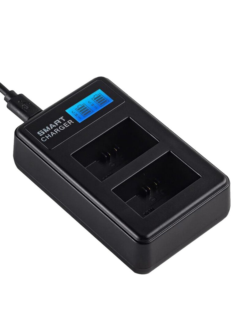 AZorb NP-FW50 Camera Battery Charger, LCD Dual Charger Compatible with Sony Alpha A6000, A6400, A6100, A6300, A6500, A5100, A7, A7 II, A7R, A7R II, A7R2, A7S, A7S II, A7S2, A5000, A3000, RX10, NEX-3/5/7  - Image 1