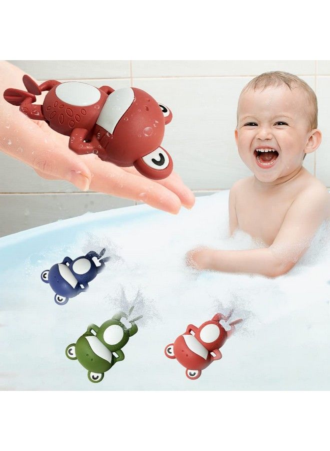 ArtCreativity Wind Up Bath Frogs For Kids Set Of 3 Swimming Frog Toys In Assorted Colors Frog Bathtub Toys For Kids That Swim In Water Great As Swimming Pool Toys And Birthday Party Favors - Image 2