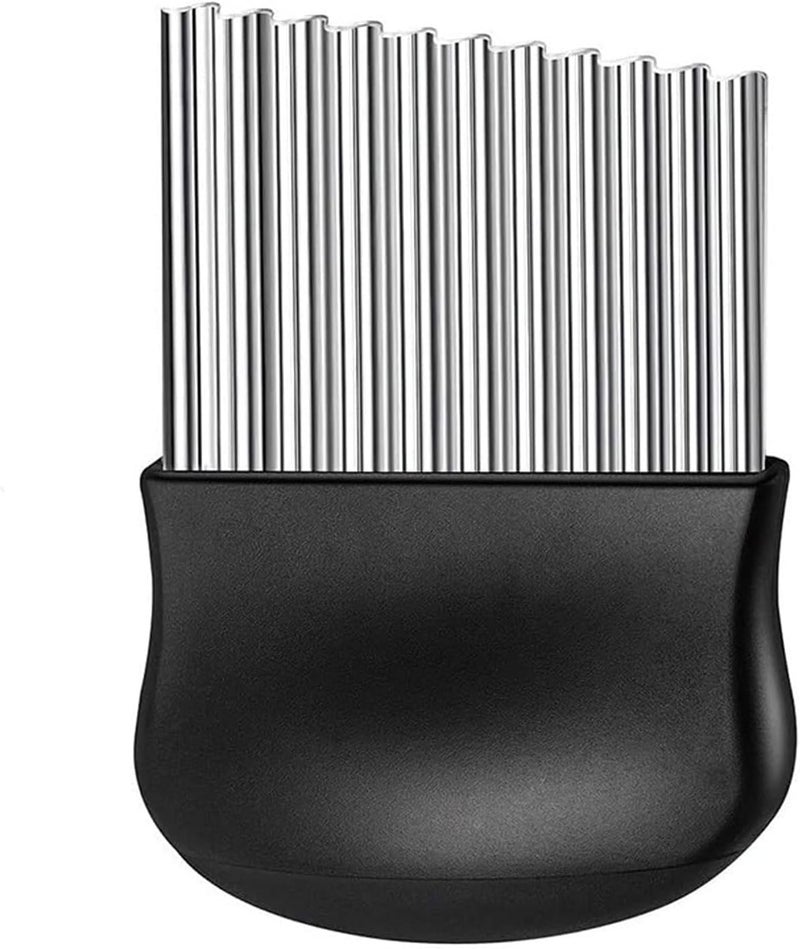 Dhvsam 1 Pcs Crinkle Knife French Fry Slicer and Fruit/Vegetable Wavy Stainless Steel Potatoes Carrot Onions Mushroom Strawberry Slicer Wavy Chopper Knife Kitchen Tools - Image 1