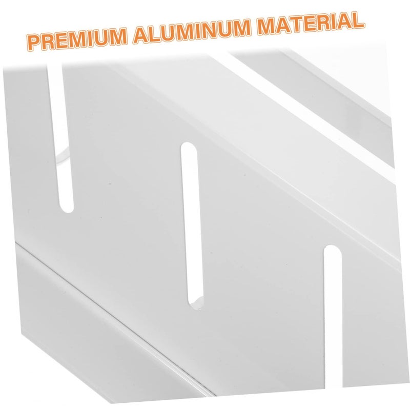Wall Mounted Aluminum Towel Rack With Hooks Punch Design Strong Load Bearing - Image 4