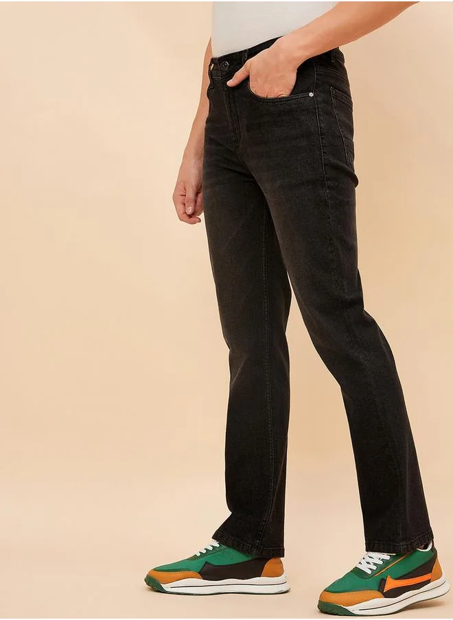هاي ستار Mid Rise Plain Regular Fit Jeans by Styli