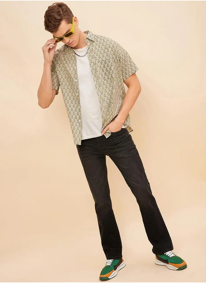 هاي ستار Mid Rise Plain Regular Fit Jeans by Styli