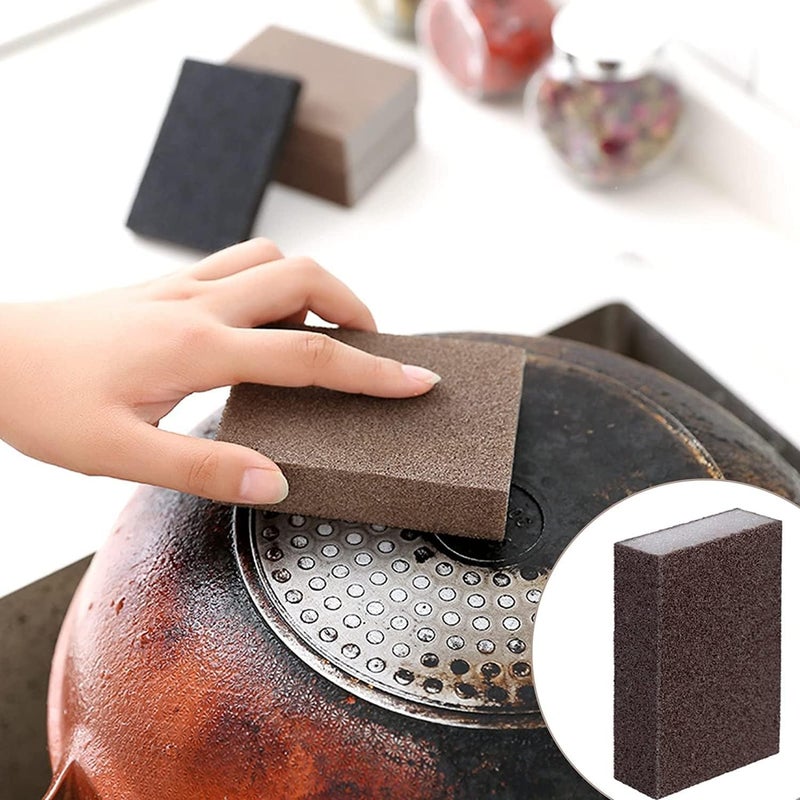 klarako Nano Carborundum Sponge Nano Emery Sponges Emery Sponge Brush Emery Sponge Magic Wipe Rust Eraser Emery Sponge Brush for Pots and Pans Cleaning Tool (10PCS) - Image 3