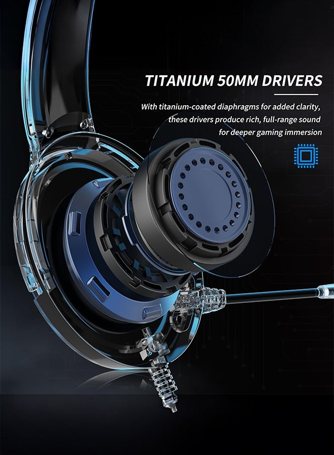 BINNUNE BG02 Wired Gaming Headset with Mic for PC PS5 PS4 Xbox one Switch - Image 4