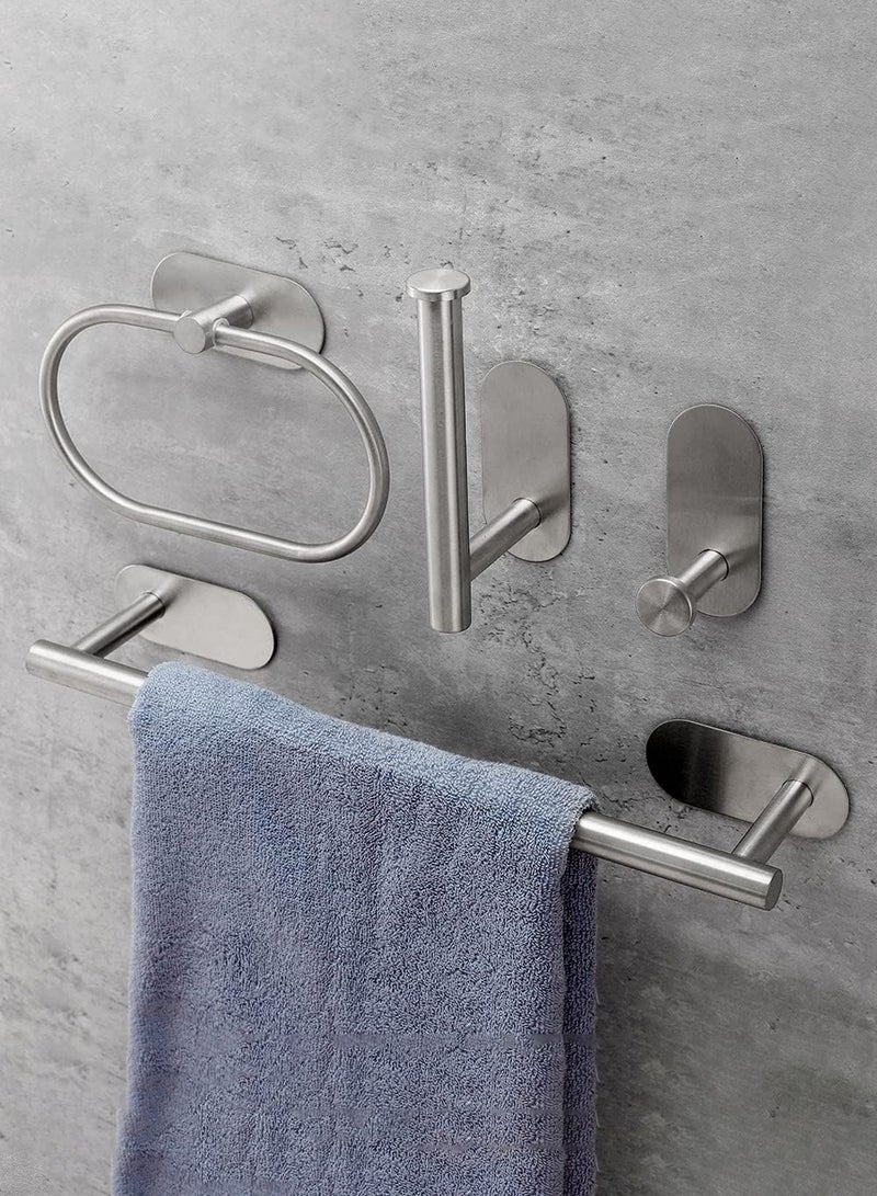 ليوكور 4 قطع من أجهزة رف مناشف الحمام، خطاف منشفة جداري من الفولاذ المقاوم للصدأ 304 - Image 2