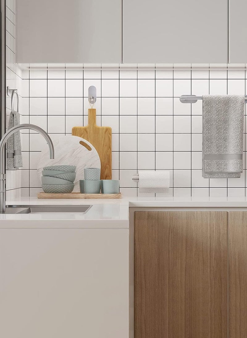 ليوكور 4 قطع من أجهزة رف مناشف الحمام، خطاف منشفة جداري من الفولاذ المقاوم للصدأ 304 - Image 3