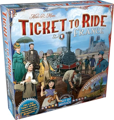 Asmodee أسوديه تذكرة للركوب فرنسا توسيع لعبة اللوحة الغرب القديم استراتيجية مسار القطار لعبة ممتعة للعائلة للأطفال والبالغين أعمار 8 26 لاعب 30-60 دقيقة وقت اللعب - Image 1