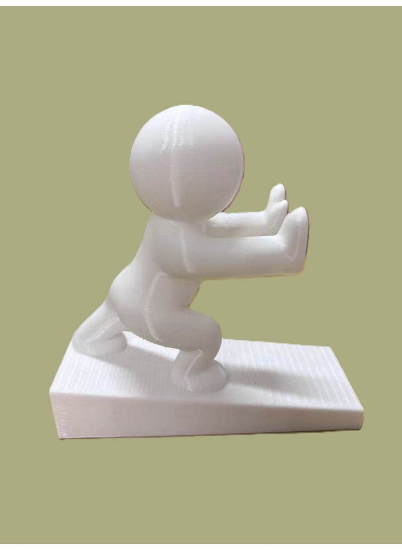 مصد باب زخرفي، مصد باب لطيف، مسدس باب للمنزل والمكتب، يعمل على جميع الأسطح، غير خدش، قبضة قوية (صغير A) - Image 4