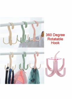 Excefore 360 Degree Rotatable Hook Wardrobe Multi-Functional Bag Tie Hanger  - Image 3