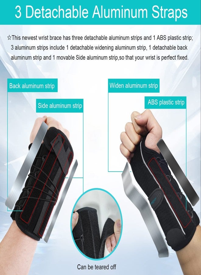 TANDCF bestlife Unisex Universal Wrist Lacer Wrist Brace for Carpal Tunnel Syndrome & De Quervain’s Syndrome,Adjustable Night Wrist Support Brace with Splints Right Hand For Women & Men,Great for Wrist Pain,Sprain,Sports Injuries,Joint Instability,Arthritis,Wrist Tendonitis(Right,Universal) - Image 3