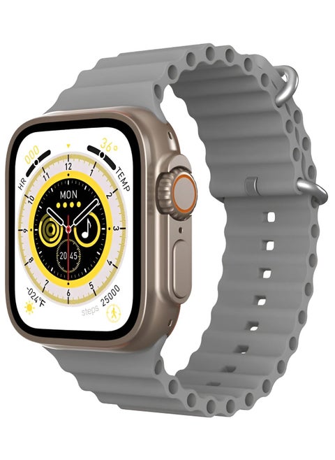 X8+ Ultra Smart Watch Bluetooth NFC Wireless Charging - Grey