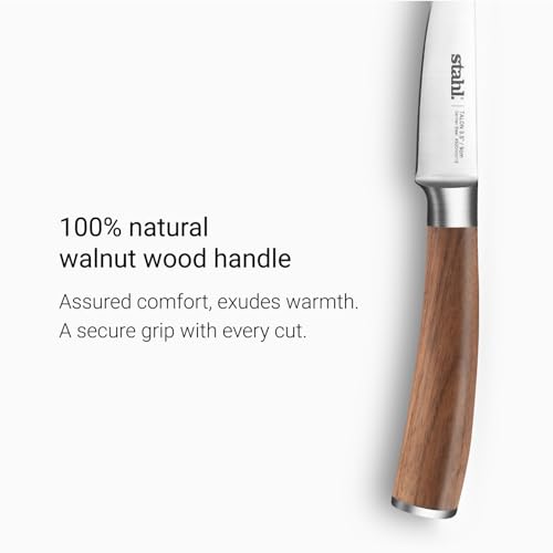 Stahl 3.5 Inches / 9 cm Talon Stainless Steel Paring Kitchen Knife with Walnut Wood Handle Fruit Vegetable Peeling, Coring Cutting Knife - Image 3