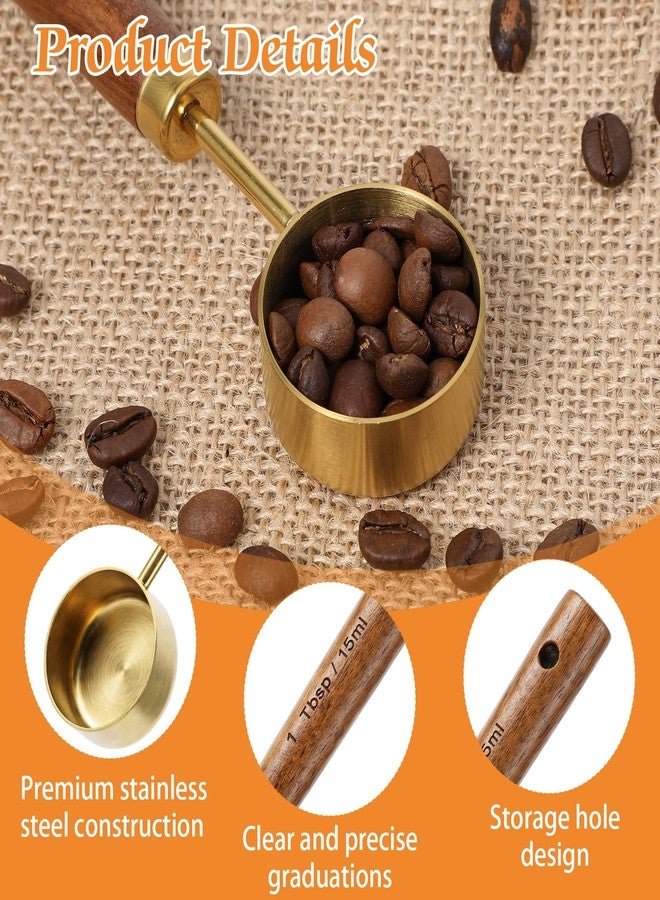 Shimmeroo 1 Teaspoon Scoop,Coffee Measuring Spoon Stainless Steel Wooden Handle 1 Tablespoon Measuring Spoon for Coffees,Tea,Spices and More - 15ML - Image 5