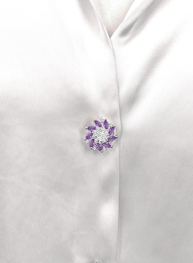 MINUTIAE Stylish Plated Clip On Shirt Button Cover Fashion Jewellery For Women's And Girls - Image 4