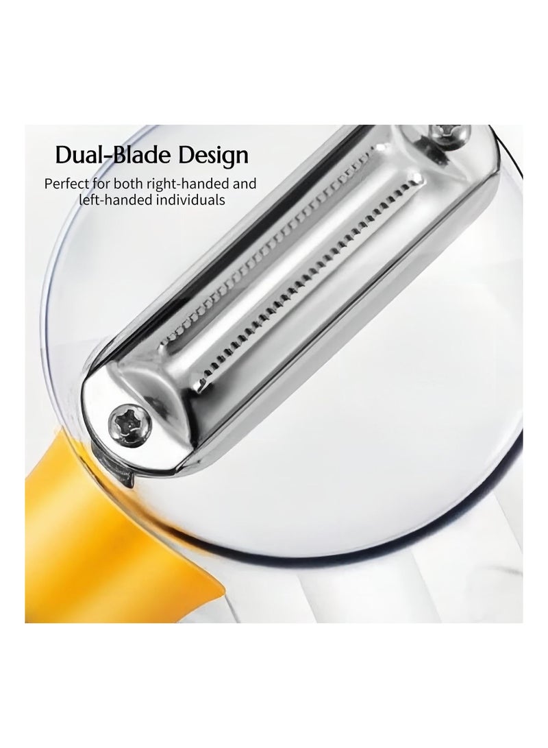 SYOSI Vegetable Peeler Potato Peelers with Container, Veggie Peeler Carrot Peeler Cucumber Peelers for Kitchen, Apple Peeler Fruit Peeler Orange Peeler, Peeler Stainless Steel for Lemon Mango Orange Carrot  - Image 5