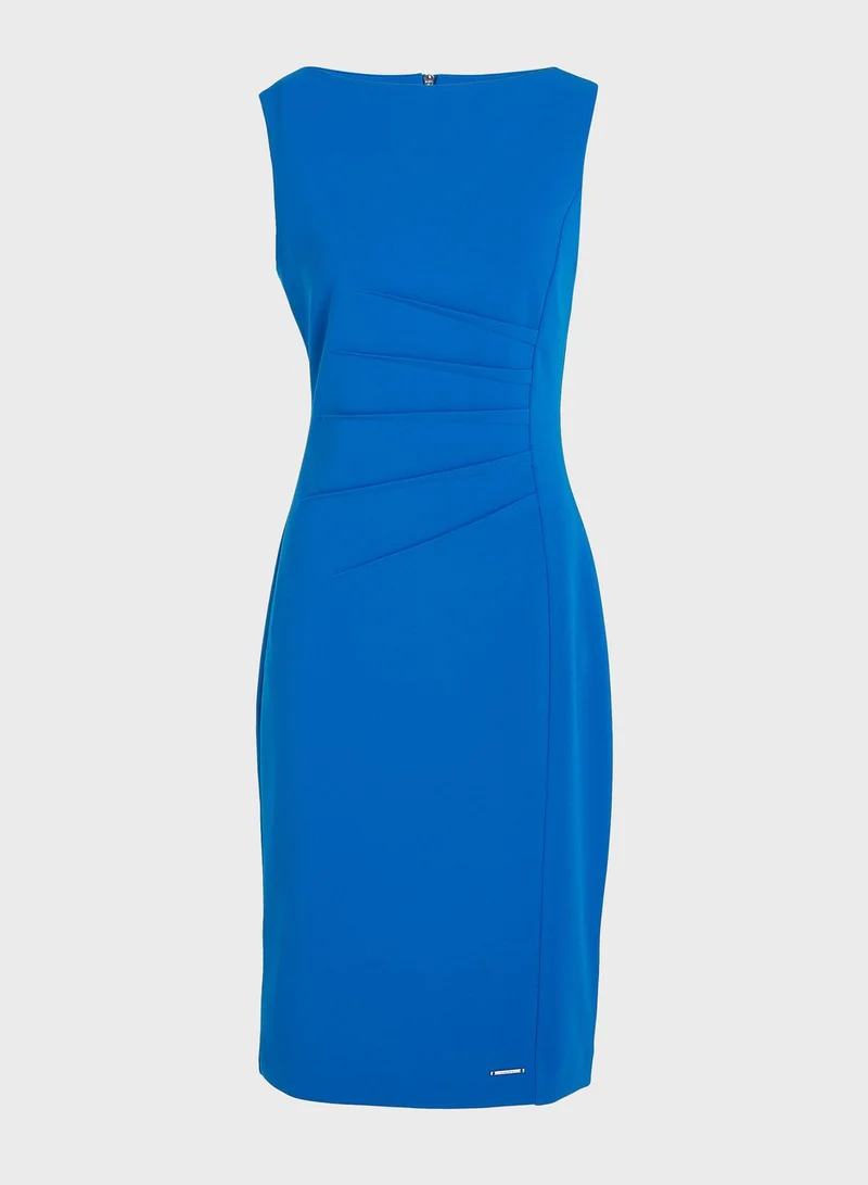 CALVIN KLEIN Ruched Sheath Dress