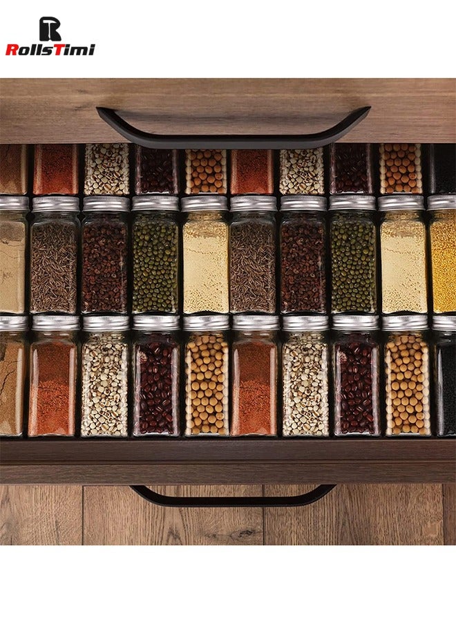 RollsTimi  24-Piece 120ml Spice Jars, Seasoning Storage Bottles for Spice Rack, Cabinet, Drawer  - Image 2