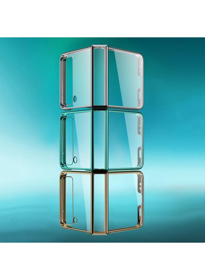 S-TOP Case For Samsung Galaxy Z Flip3 5G Electroplated Transparent PC Phone Case - Image 4