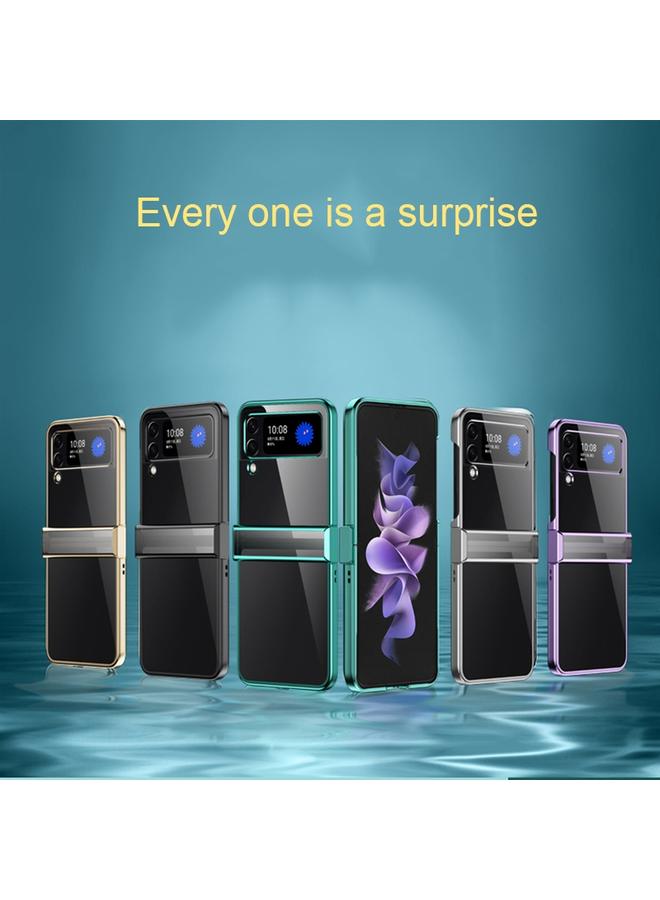 S-TOP Case For Samsung Galaxy Z Flip3 5G Electroplated Transparent PC Phone Case - Image 2