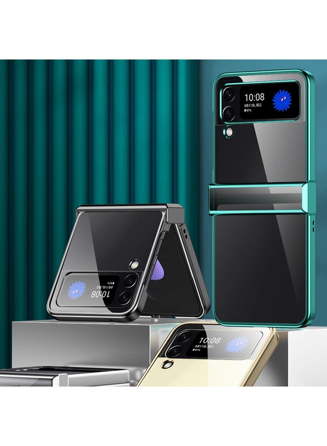 S-TOP Case For Samsung Galaxy Z Flip3 5G Electroplated Transparent PC Phone Case - Image 3