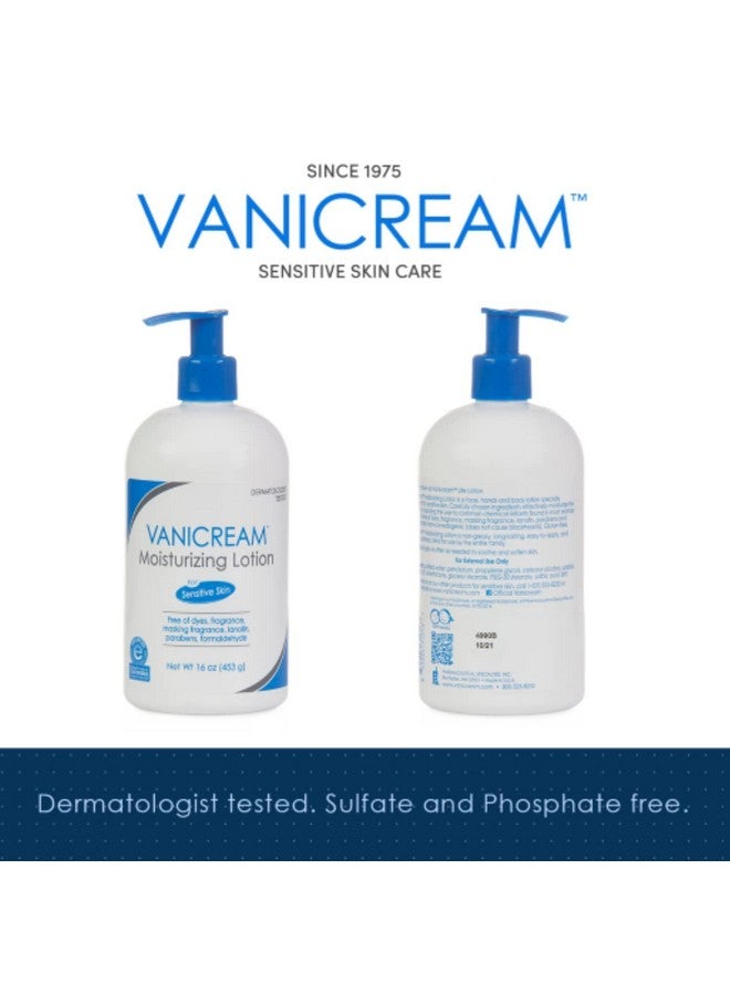 Vanicream لوشن مرطب أني كريم مع مضخة 16 أونصة سائلة (1 رطل) مصنّع بدون مهيجات شائعة لذوي البشرة الحساسة - Image 3
