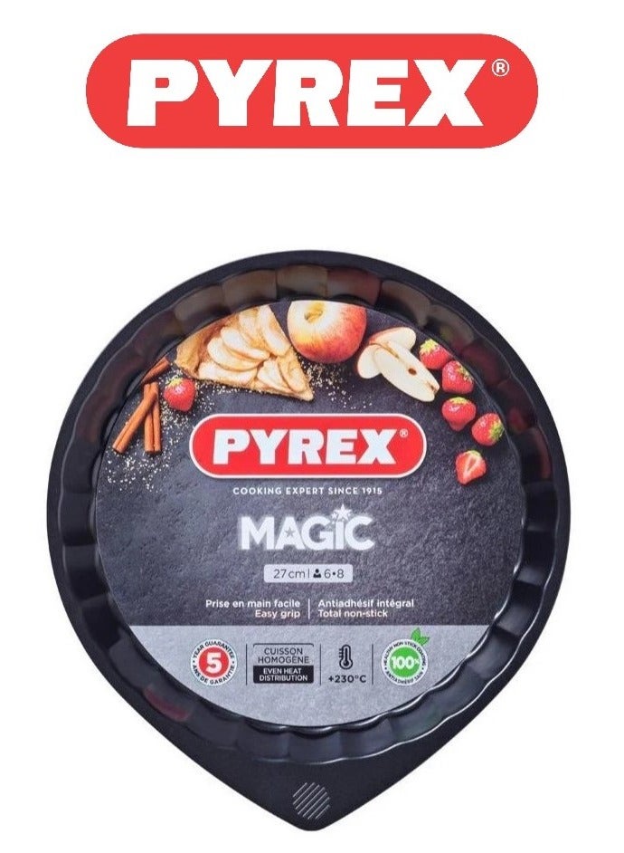Pyrex Magic 27cm Flan Pan - Durable Non-Stick, Easy Grip Handle, Oven Safe - Image 1