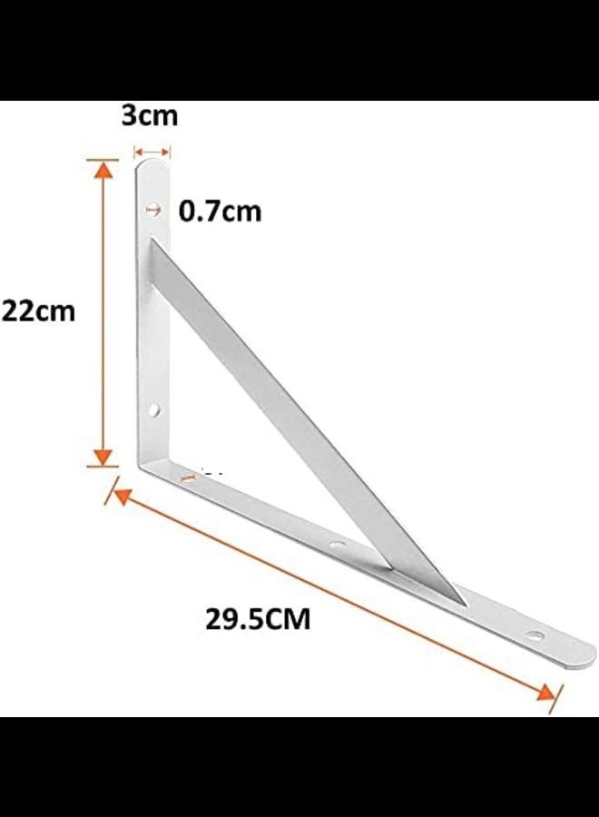 عباسلي أقواس أرفف مزدوجة للخدمة الشاقة 9 بوصة × 12 بوصة ، أرفف عائمة ترايبود مثلث الجرف L بين قوسين - Image 2