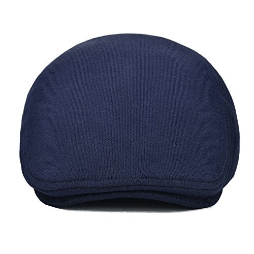 VOBOOM Men's Cotton Flat Ivy Gatsby Newsboy Driving Hat Cap (Style2-Navy) - Image 3