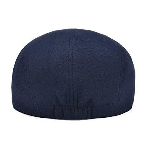 VOBOOM Men's Cotton Flat Ivy Gatsby Newsboy Driving Hat Cap (Style2-Navy) - Image 4