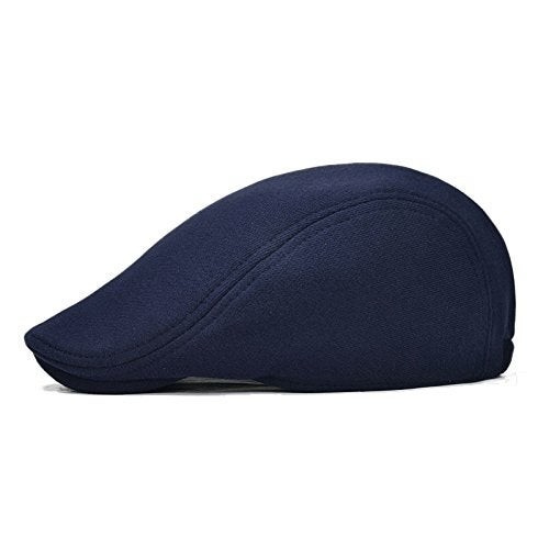 VOBOOM Men's Cotton Flat Ivy Gatsby Newsboy Driving Hat Cap (Style2-Navy) - Image 2
