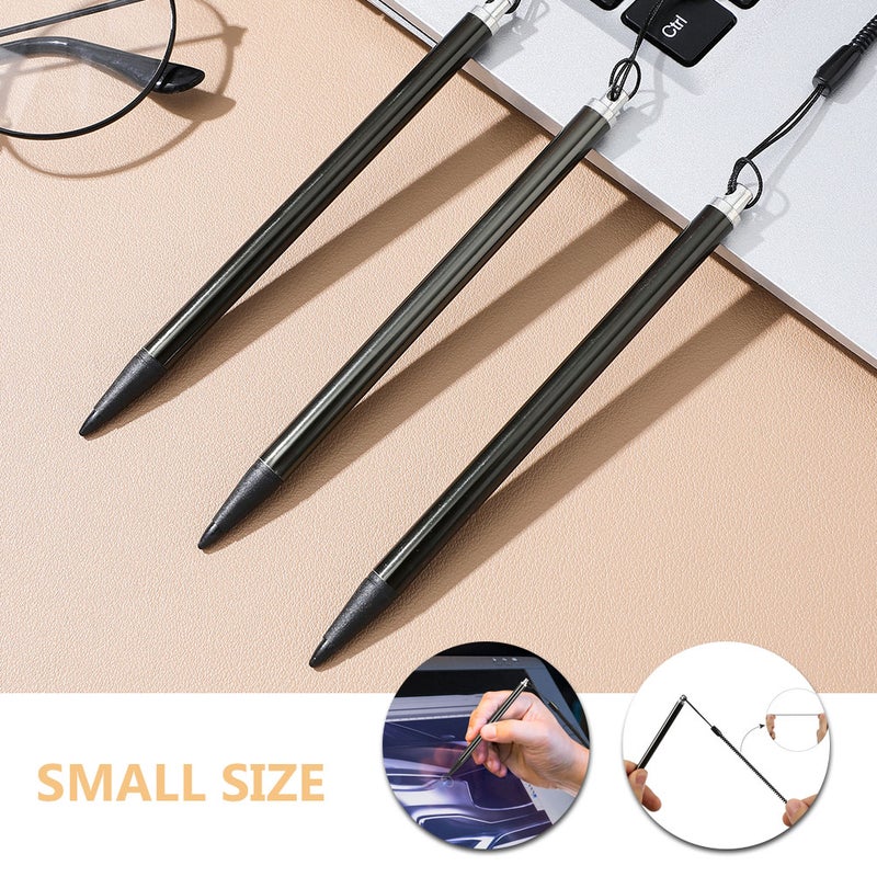12 pcs Metal Resistive Stylus Pens With Tether Stylus For Devices Anti-Lost Stylus Tablets Stylus Pen Precision Drawing And Writing Tool - Image 2