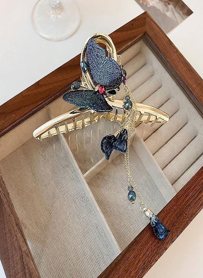 Calyrex Metal Butterfly Headdress Hair Clips Large Flower Tassel Claw Clip Super Flash Nonslip Hairpin - Image 1