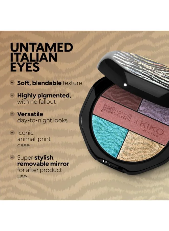 Kiko Milano just iconic Just Cavalli X Kiko Milano Gaze Wardrobe Eyeshadow Palette 01 Just Iconic for Women | Best Price UAE