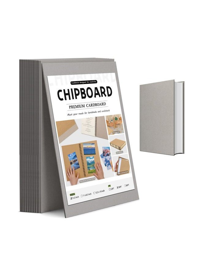 JNENERY 20Pcs Chipboard, 5 x 7" Book Board for Book Binding, 50pt Cover Cardboard Sheets for Crafts, Thick Sturdy Kraft Board, Heavy Duty Chip Board for Bookbinding, DIY Projects, Packaging - Image 1
