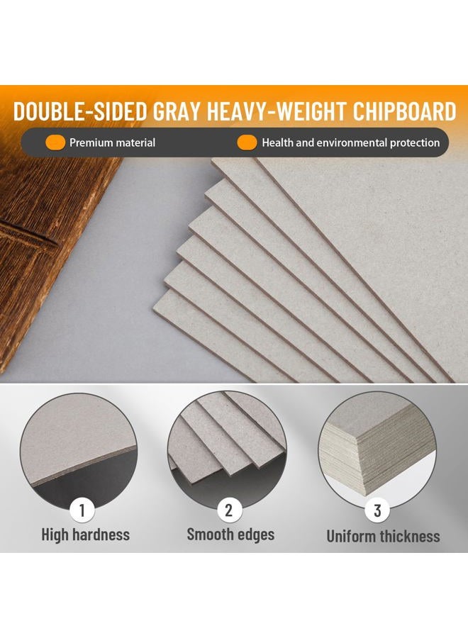 JNENERY 20Pcs Chipboard, 5 x 7" Book Board for Book Binding, 50pt Cover Cardboard Sheets for Crafts, Thick Sturdy Kraft Board, Heavy Duty Chip Board for Bookbinding, DIY Projects, Packaging - Image 3