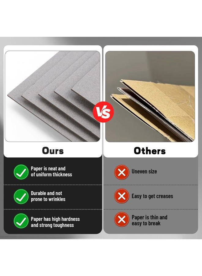 JNENERY 20Pcs Chipboard, 5 x 7" Book Board for Book Binding, 50pt Cover Cardboard Sheets for Crafts, Thick Sturdy Kraft Board, Heavy Duty Chip Board for Bookbinding, DIY Projects, Packaging - Image 4