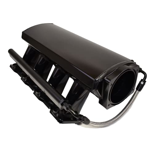 A-Team Performance - Intake Manifold 102mm Throttle Body Sheet Metal Fabricated - Compatible With Chevrolet GMC Pontiac LS LS1 LS2 LS6 EFI Black - LS2 Intake Manifold - Includes Gaskets And Hardware - Image 2
